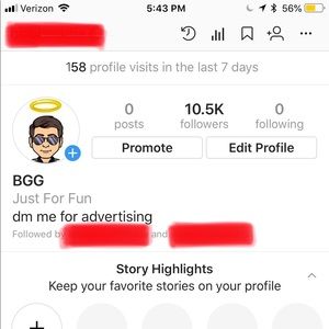 Instagram shoutout/advertisement